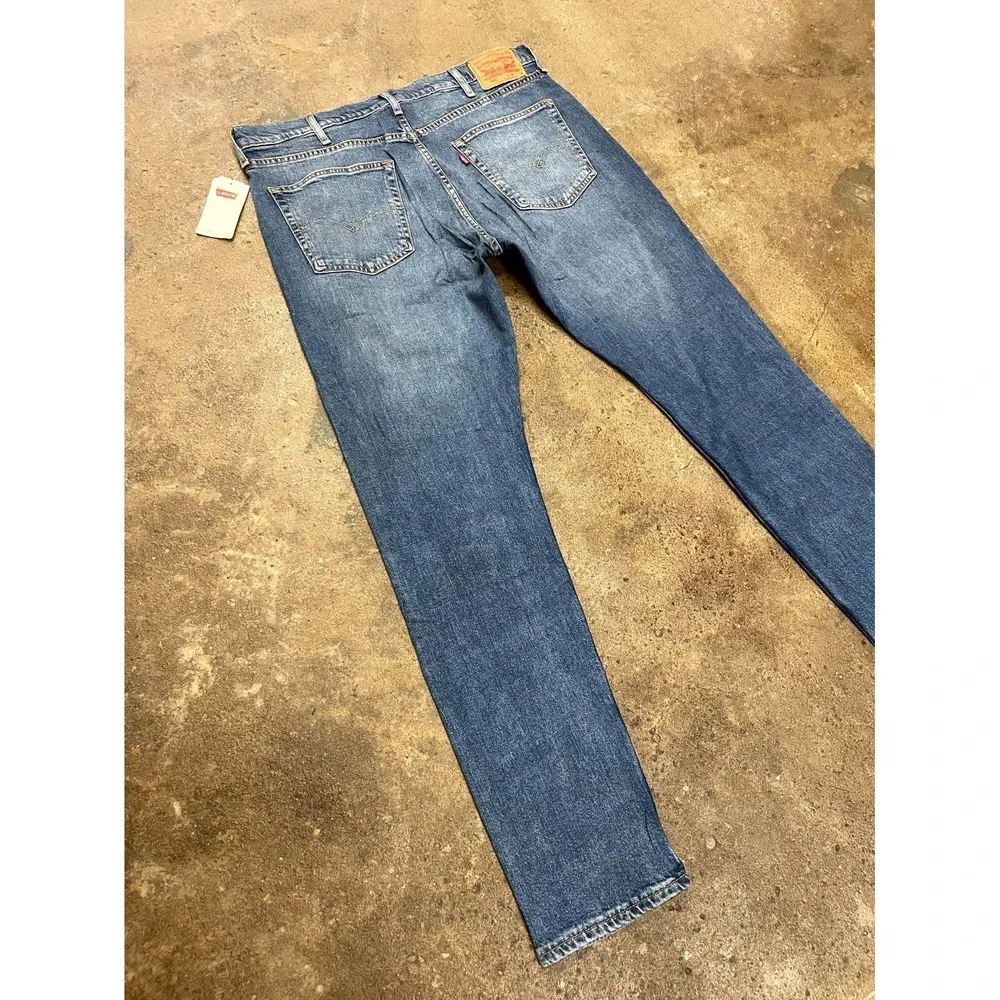 Levi's 512 Slim Taper Fit Jeans Mens 38x34 Blue Denim‎ Cotton Stretch High Rise